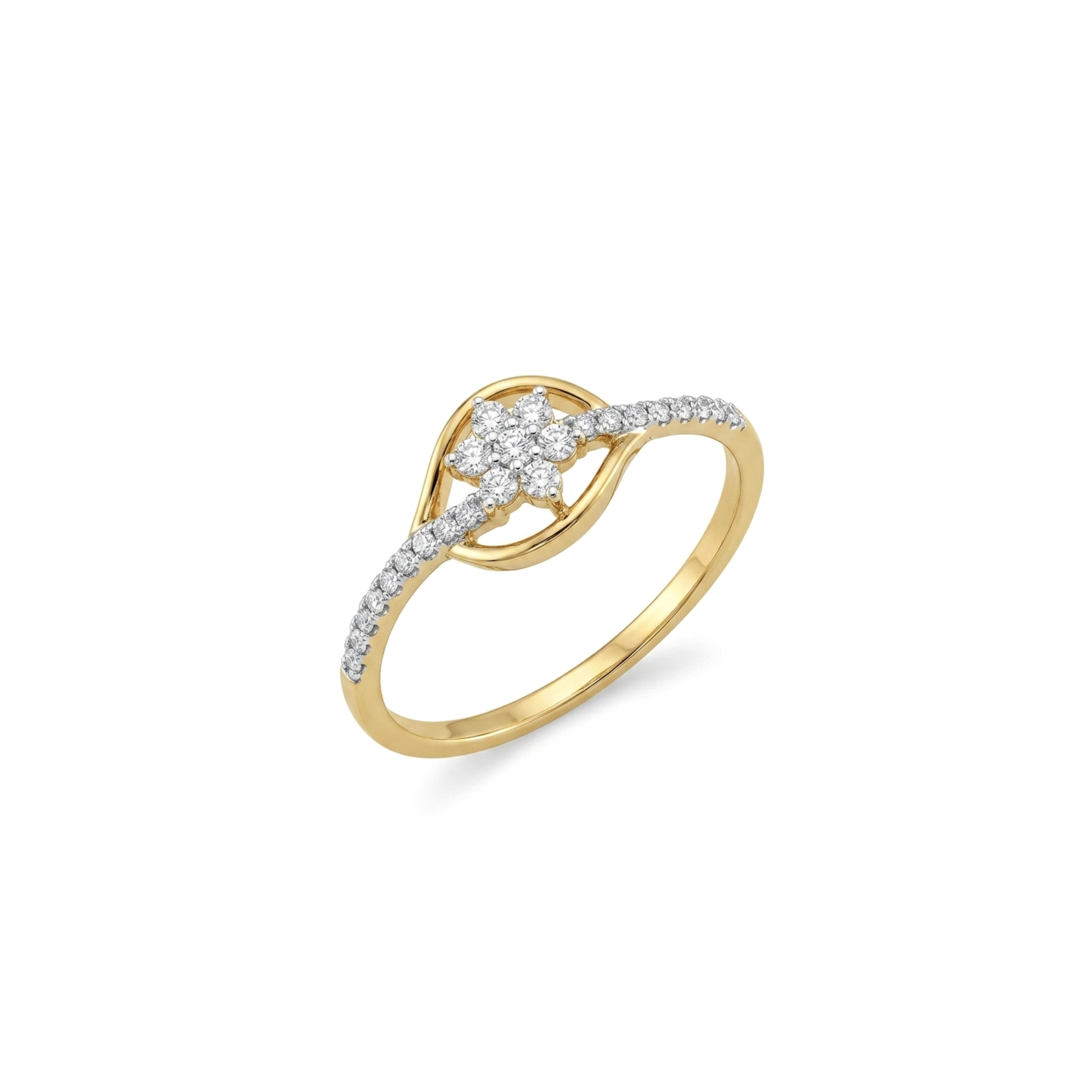 IMG_2911 Marquee Floral Eye Diamond Ring - Image 1