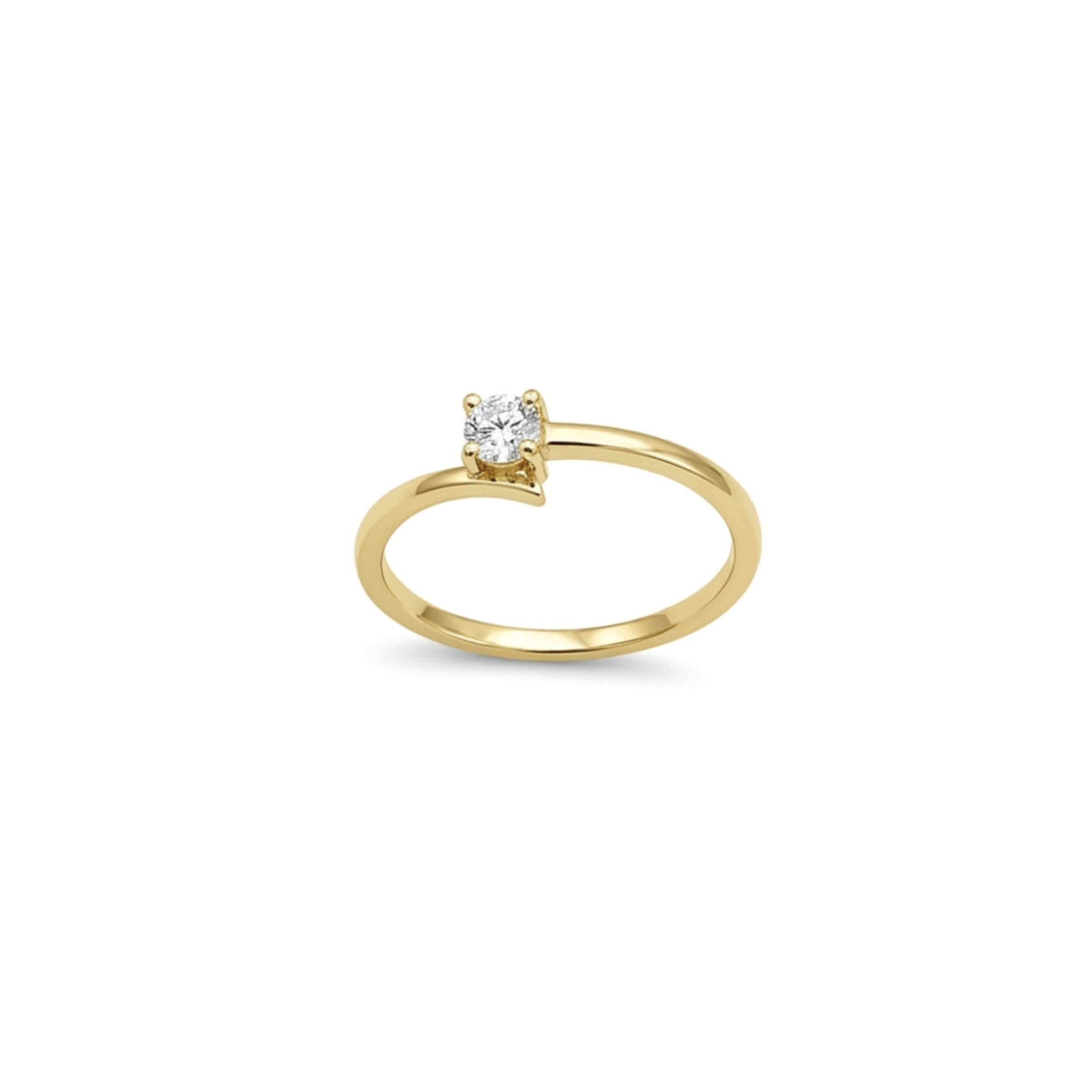IMG_2913 Minimalist Solitaire Diamond Ring - Image 1