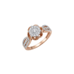 Vintage Rose Floral Cluster Diamond Ring