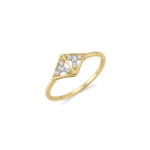 Geometric Diamond Prism Minimalist Diamond Ring