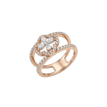 Four-Leaf Clover Split-Shank Fancy Diamond Cocktail Ring
