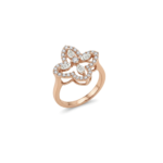 Rose Gold Clover Blossom Diamond Ring