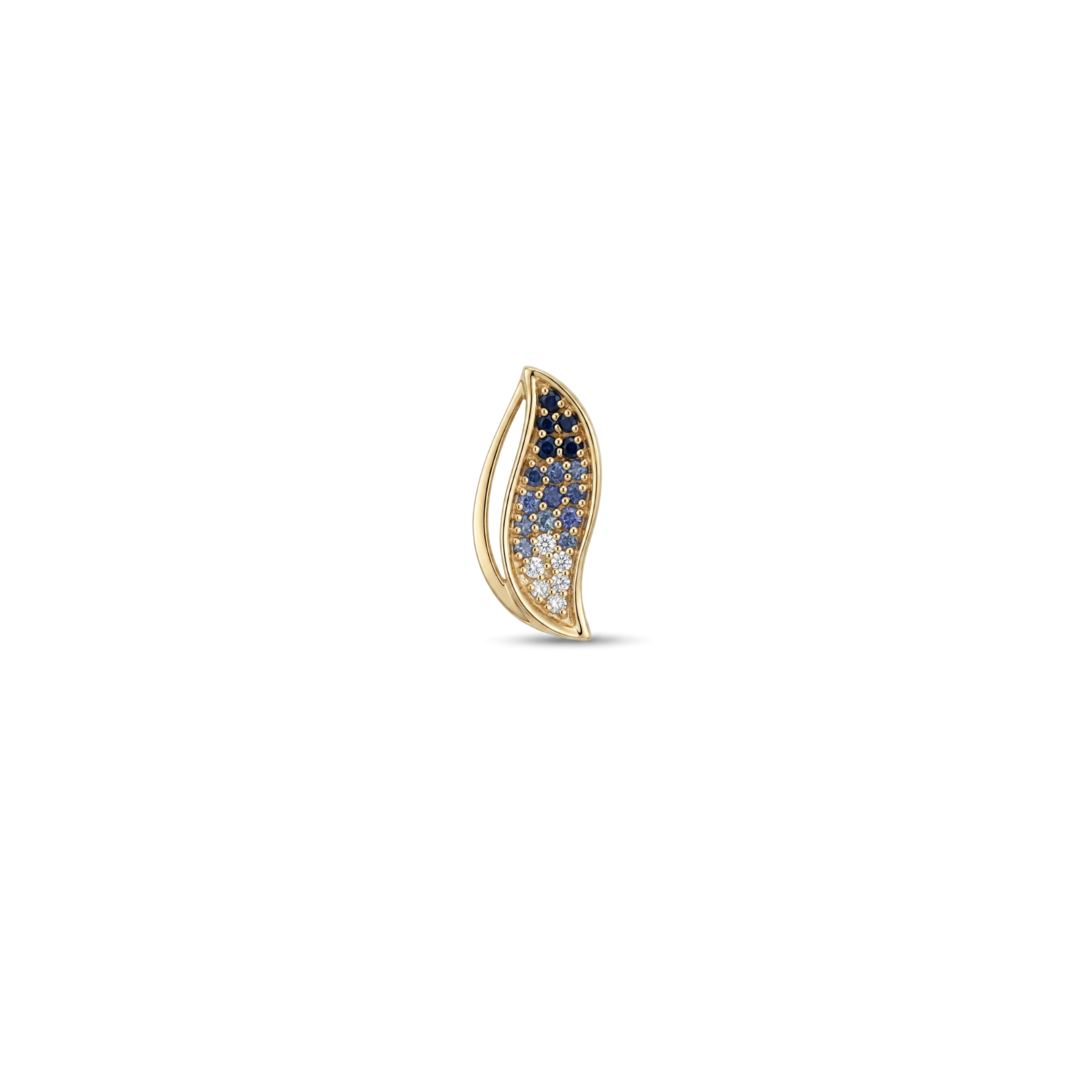 IMG_2963 Gradient Blue Diamond Leaf Pendant - Image 1
