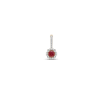 Crimson Halo Solitaire Pendant