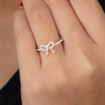 Golden Bow Diamond Promise Ring - Image 2