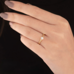 Solitaire Minimalist-Link Diamond Ring - Image 2