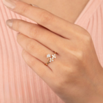 Asymmetric Stardust Diamond Ring for Everyday Wear - Image 2