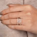 Four-Leaf Clover Split-Shank Fancy Diamond Cocktail Ring - Image 2
