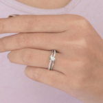 Interlocking Bypass Diamond Promise Ring - Image 2