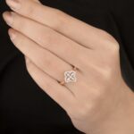 Rose Gold Clover Blossom Diamond Ring - Image 2