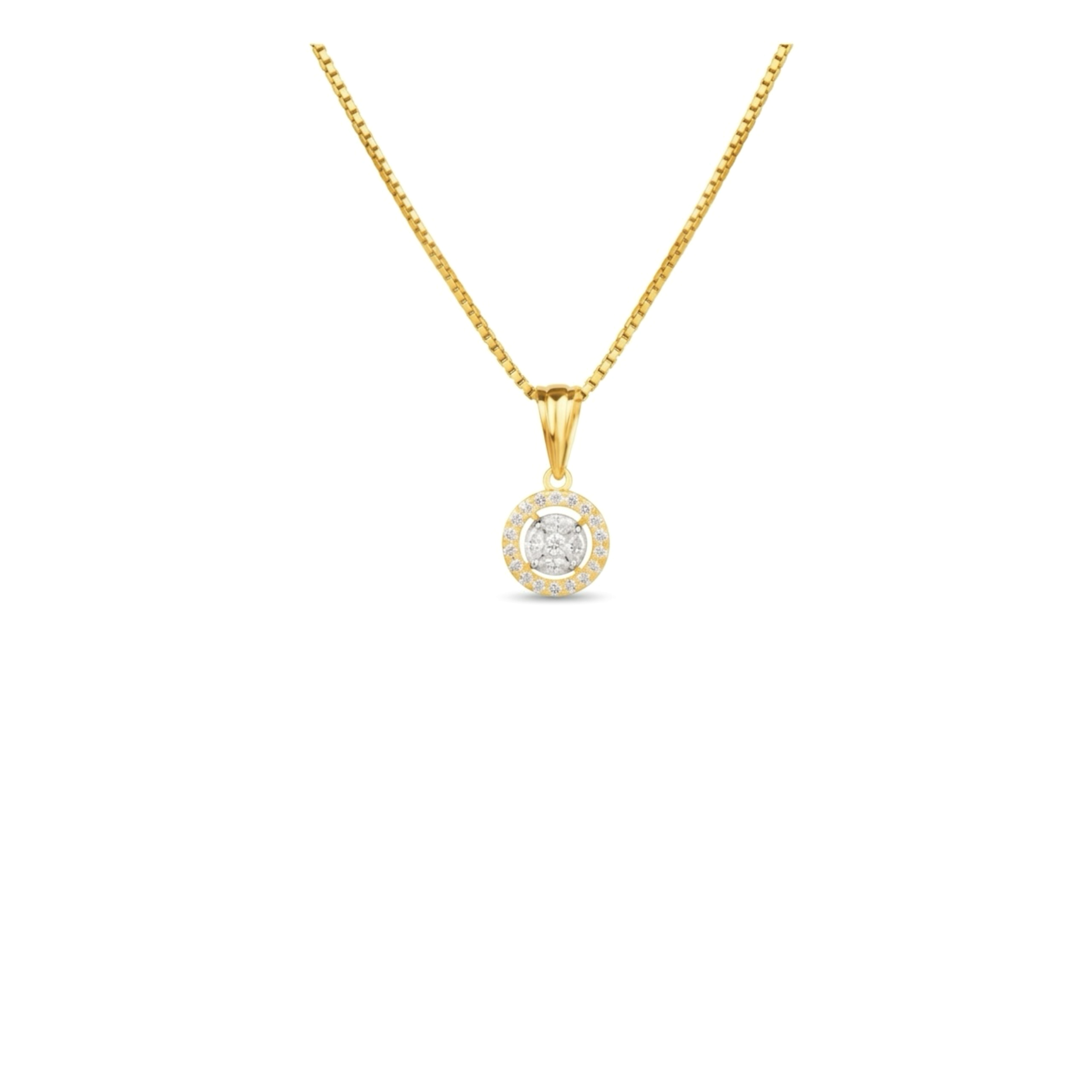 IMG_9782 Majestic Circular Halo Diamond Pendant - Image 1