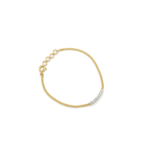 Luminary Curved Diamond Bar Chain Bracelet