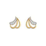 Serpentine Diamond Wave Stud Earrings