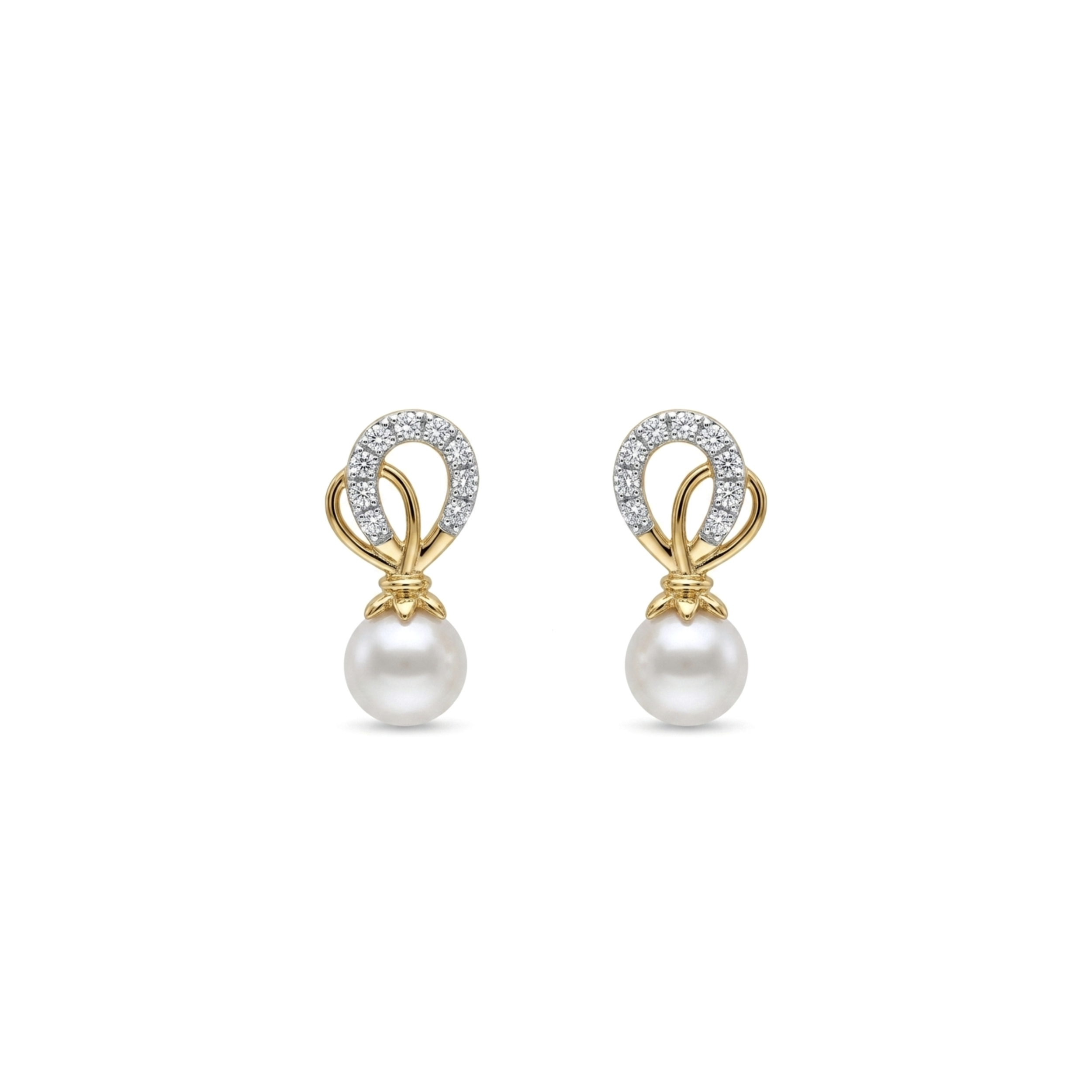IMG_1877 Celestial Ribbon Pearl Drop Earrings - Image 1