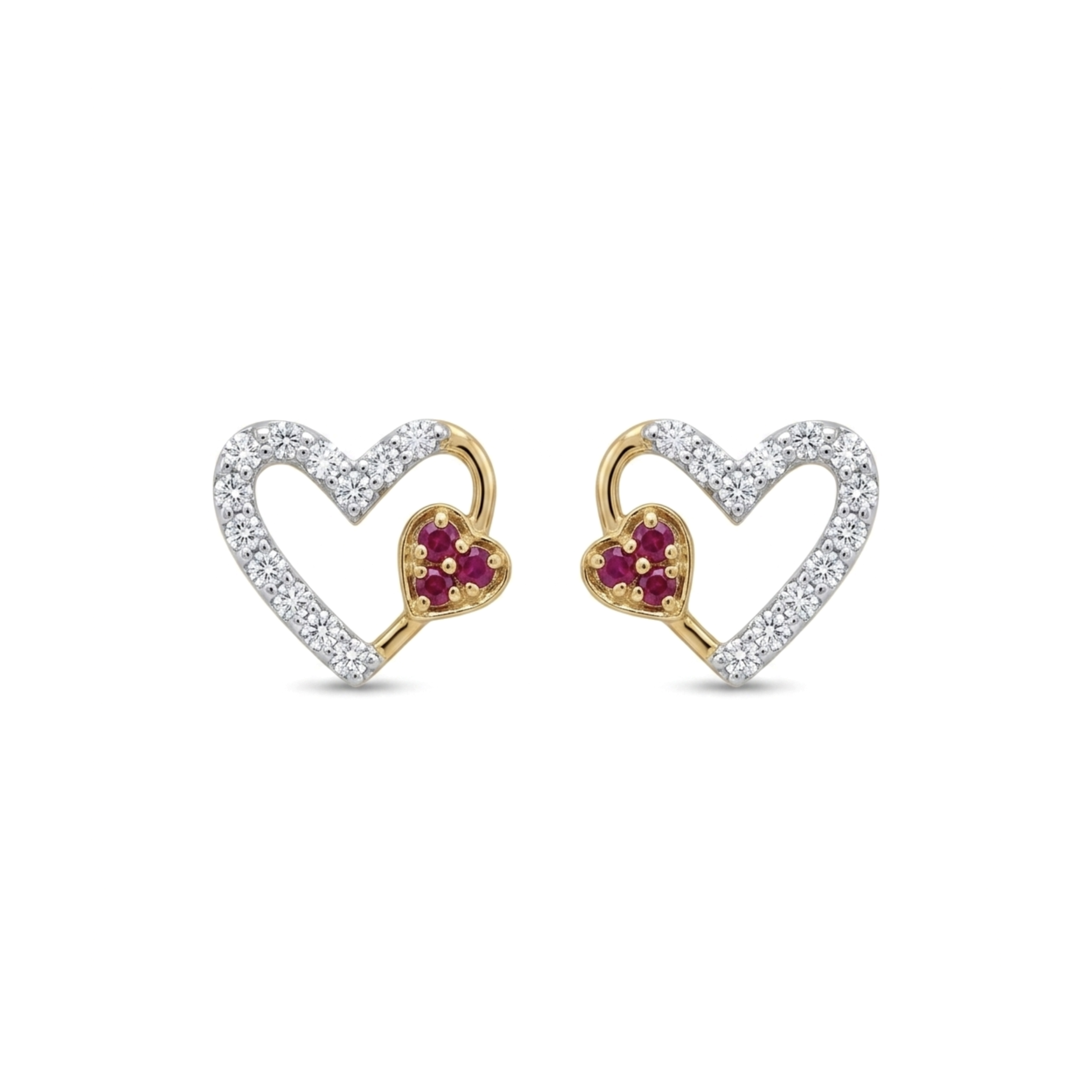 IMG_1886 Enchanted Heart Embellished Earrings - Image 1
