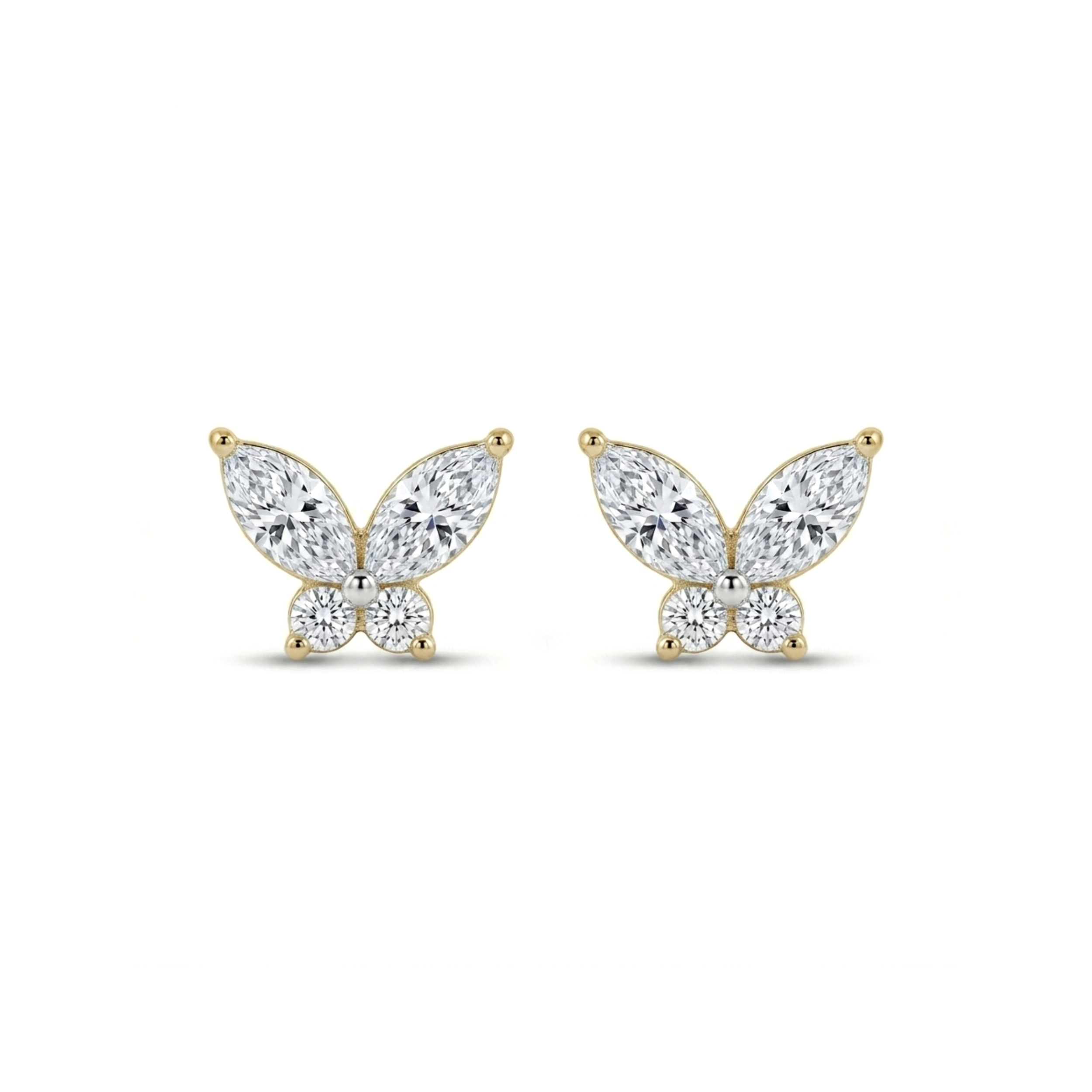 IMG_1892 Papillon Lustre Marquise Diamond Stud Earrings - Image 1