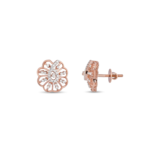 Roseate Bloom Diamond Stud Earrings - Image 2