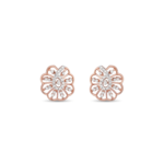 Roseate Bloom Diamond Stud Earrings