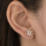 Roseate Bloom Diamond Stud Earrings - Image 3