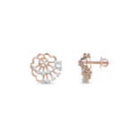 Radiant Fan Diamond Earrings - Image 2