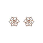 Starburst Floral Diamond Stud Earrings