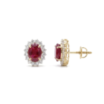 Majestic Diamond Halo Earrings - Image 2