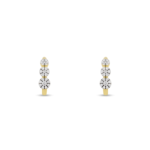 Trilogy Diamond Cluster Hoop Earrings