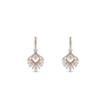 Art Deco Fan Diamond Drop Earrings