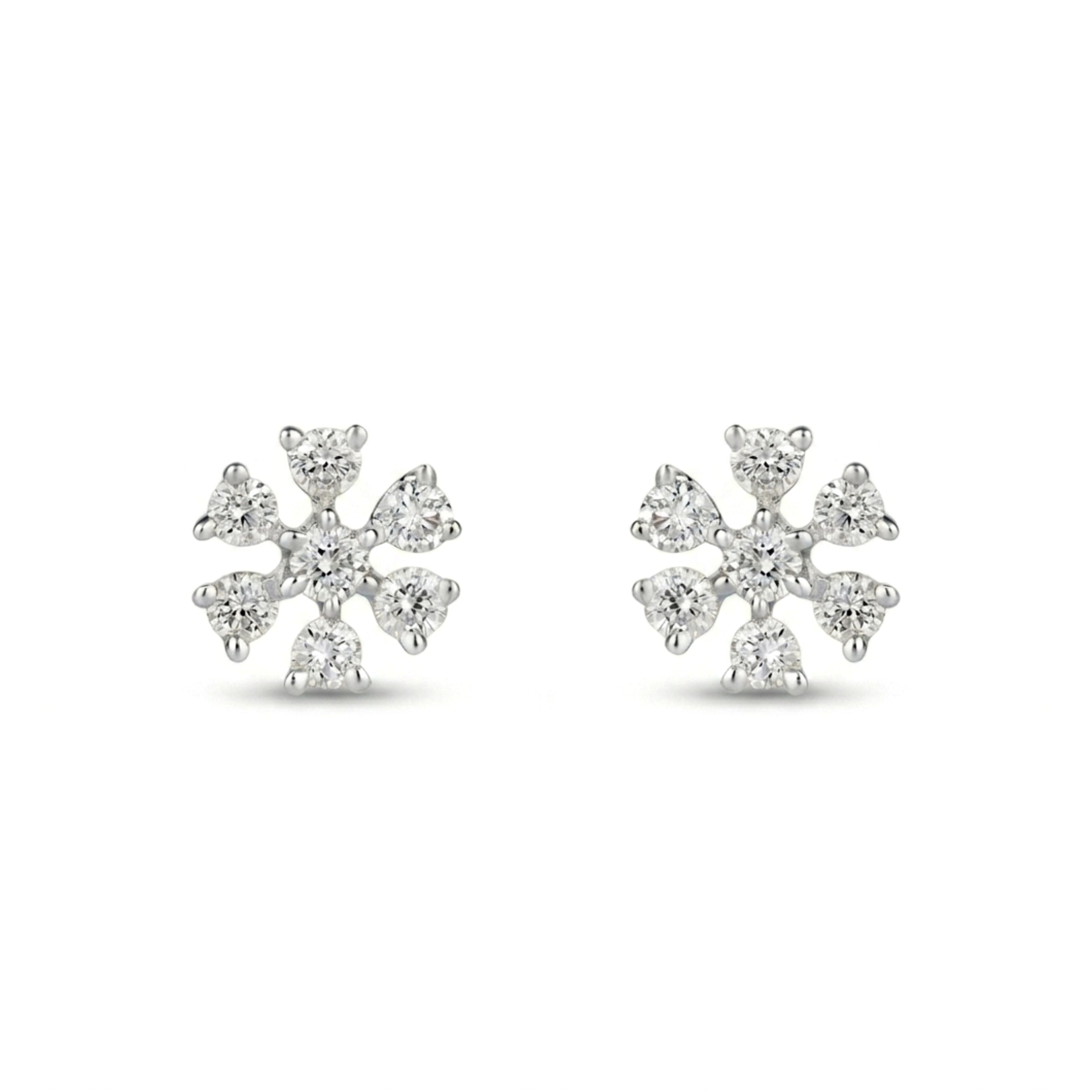IMG_2406 Celestial Diamond Snowflake Studs - Image 1