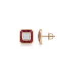 Crimson Empress Art Deco Studs - Image 2