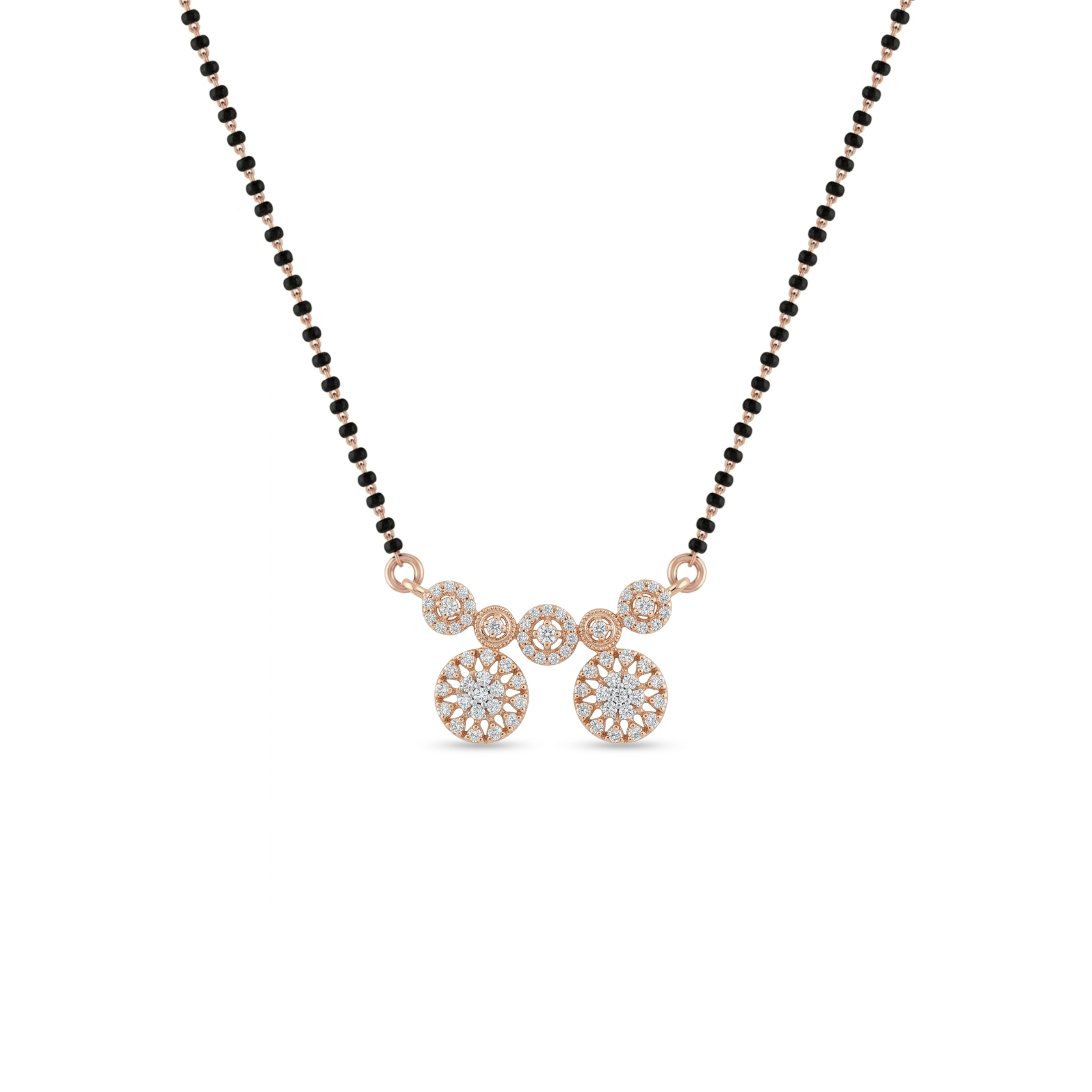 IMG_2763 Rosette Filigree Diamond Mangalsutra - Image 1