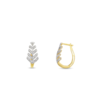 The Chevron Leaf Diamond Earrings - Image 2