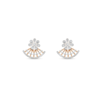 Floral Radiance Fan Diamond Earrings