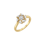 Starburst Flower Marquise Diamond Ring