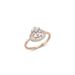 Floating Concentric Floral Diamond Ring