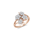 Cluster Bouquet Rose Gold Diamond Ring