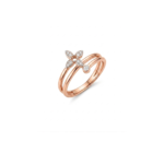 The Floral Cross Double Band Lab Grown Diamond Ring