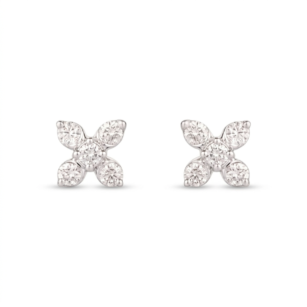 IMG_3107 Floral Cross Studs - Image 1