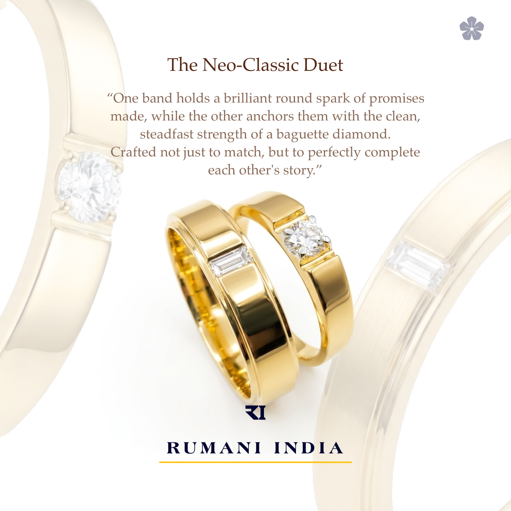 IMG_3111 The Neo-Classic Duet Couple Band Engagement Rings - Image 1