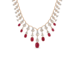 Crimson Cascade Diamond Necklace - Image 2