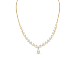 Dainty Leaf Silhouette Diamond Necklace
