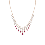 Crimson Cascade Diamond Necklace