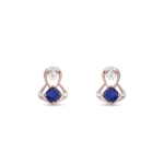 Celestial Azure Geometric Stud Earrings