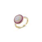 Ombre Blossom Pave Disc Ring