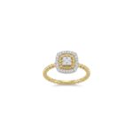 Vintage Beaded Cushion Cluster Ring