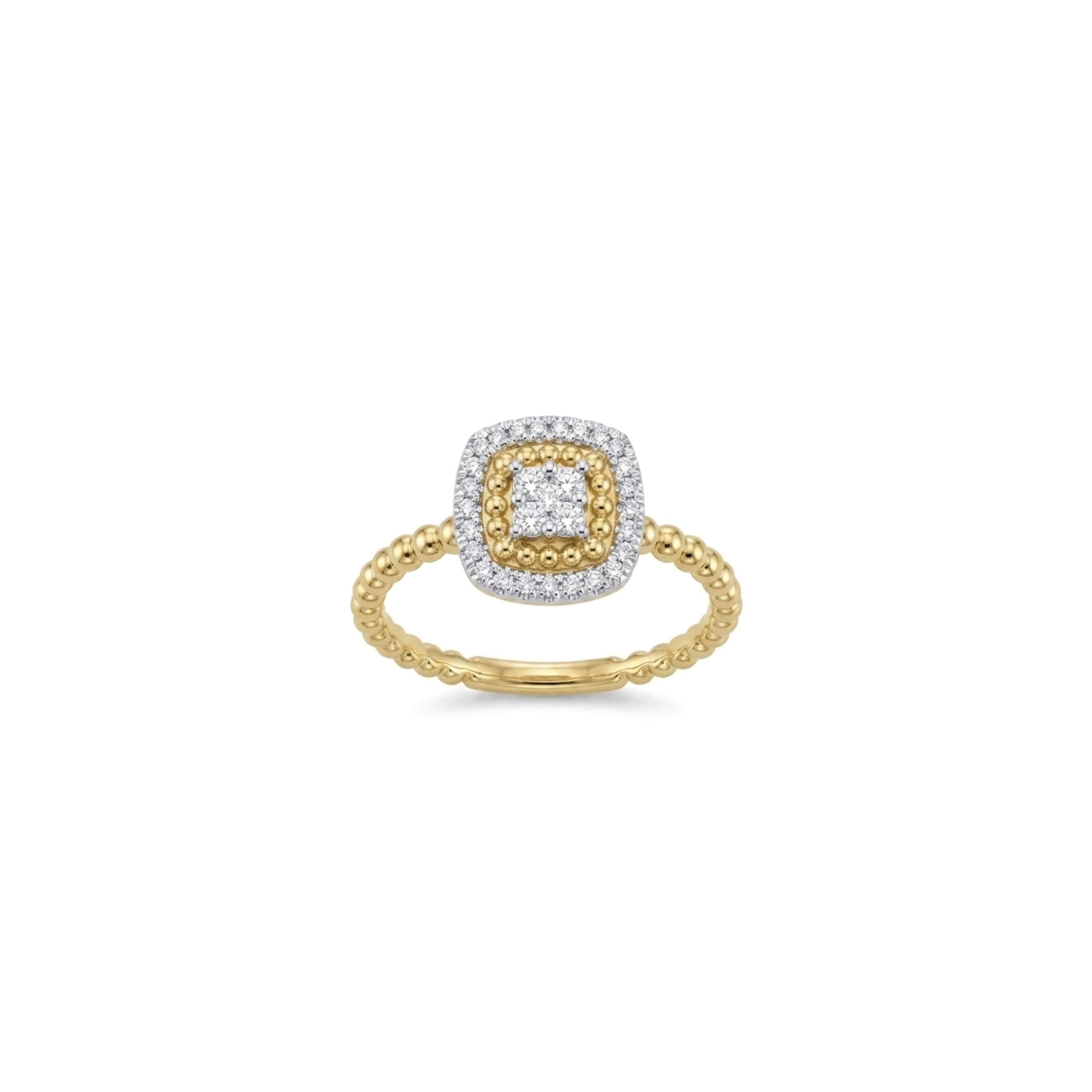 IMG_2952 Vintage Beaded Cushion Cluster Ring - Image 1