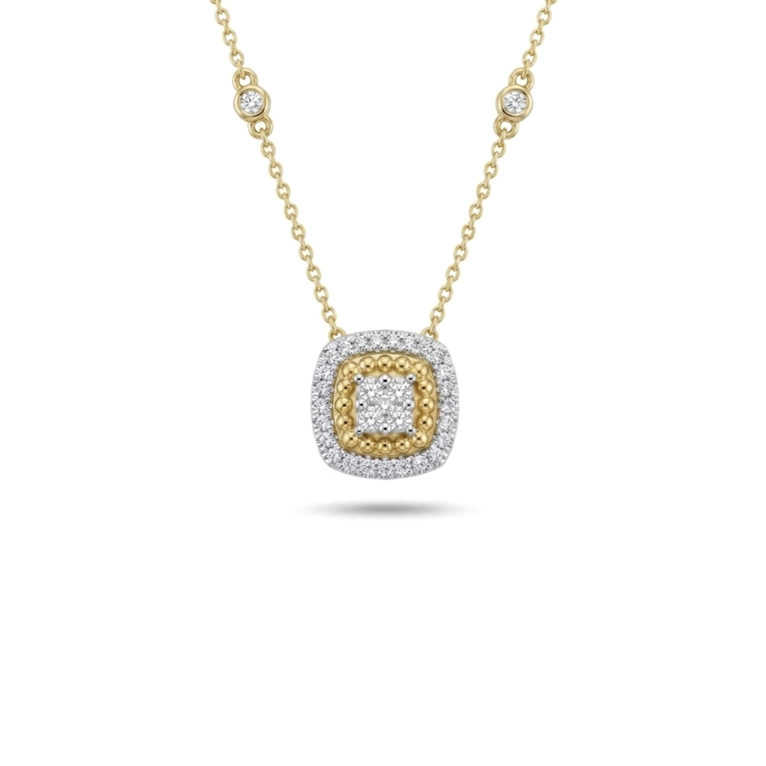 IMG_3380 Aurelia Cushion Halo Diamond Pendant - Image 1