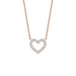 Classic Open-Heart Diamond Pendant