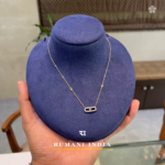 Horizontal Diamond Oval Pendant