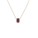 Rose Gold Halo Oval Pendant